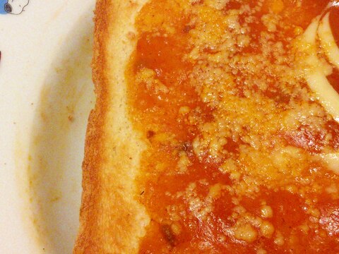 簡単 アレンジ 朝ごパン ピザソーストースト レシピ 作り方 By みずたまsweet 楽天レシピ